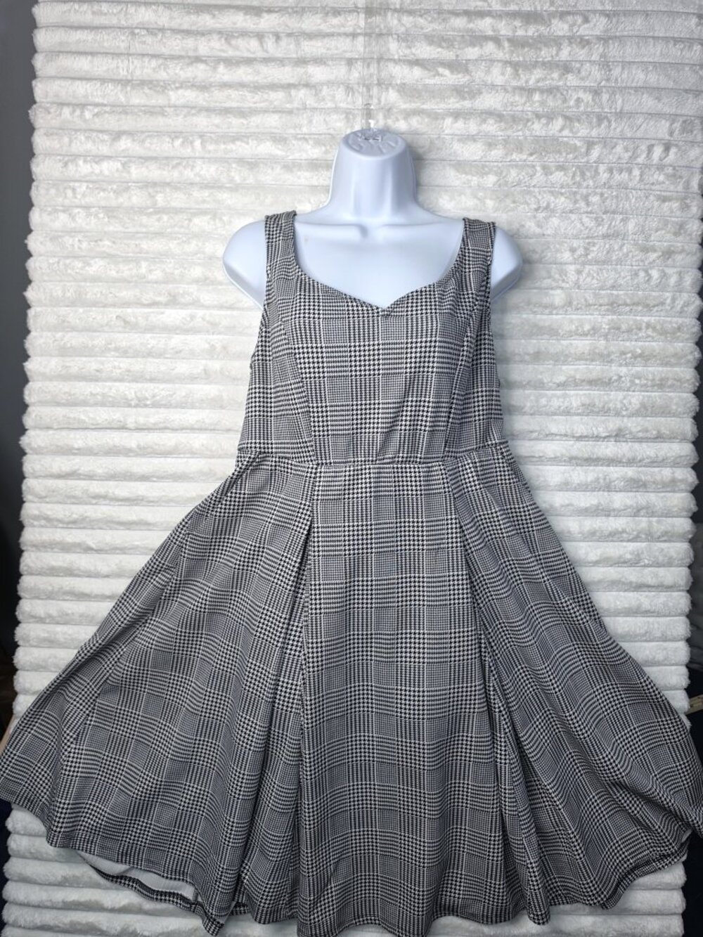 Torrid Glen Plaid Houndstooth Fit & Flare Dress Size 1 1X NWT